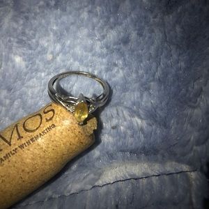 10k White gold and citrine ring about size 7.5